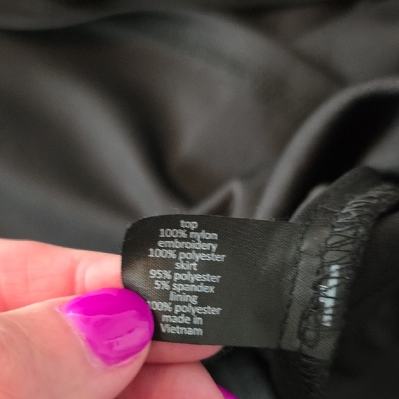 EUC Lane Bryant Size 12 Black Floral Midi Dress - Picture 6 of 8